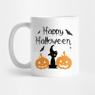 Halloween Cat Pumpkin Mug